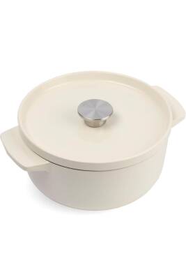 Kitchenaid CC006056 Döküm Demir Tencere 22 cm / 3.3 L Almond Krem