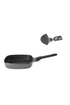 Berghoff 8501031 Gem Çıkarılabilir Saplı Stay Cool Izgara Kare Tava Gri 24 Cm