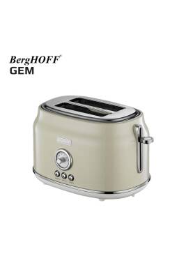 Berghoff 7950042 Gem Retro Krem Rengi İki Dilim Ekmek Kızartma Makinesi