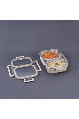 Aryıldız 153AR262184 Bento Lunch Box Bej 2 Bölmeli