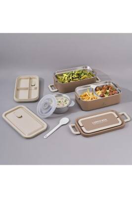 Aryıldız 153AR262177 Bento Lunch Box Haki 2000ml + Sosluk