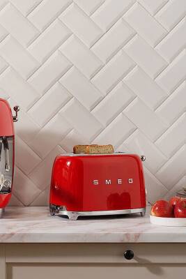 Smeg TSF01RDEU Retro Kırmızı 2X2 Slot Ekmek Kızartma Makinesi