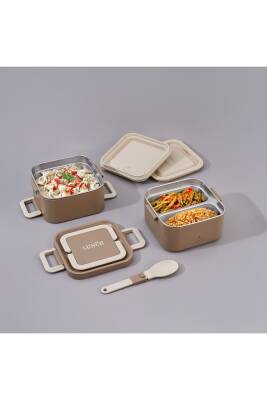 Aryıldız 153AR262115 Bento Lunch Box Kare Haki 1400ml