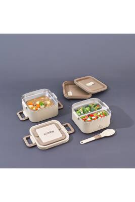 Aryıldız 153AR262108 Bento Lunch Box Kare Bej 1400ml