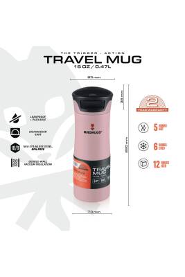 MADMUGS TM-TA-005 Travel Mug Termos Bardak 0,47lt-Pembe