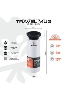 MADMUGS TM-TA-002 Travel Mug Termos Bardak 0,47lt-Beyaz