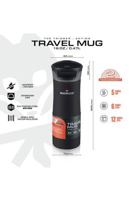 MADMUGS TM-TA-001 Travel Mug Termos Bardak 0,47lt-Siyah