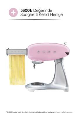 Smeg SMF02PKEU Retro Pembe 800 Watt 4.8 Litre Stand Mikser