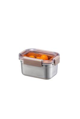 LocknLock LST602 Paslanmaz Çelik Fırın Saklama Kabı Dörtgen Kilitli 520 ml