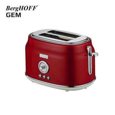 Berghoff 7950040 GEM RETRO Kırmızı İki Dilim Ekmek Kızartma Makinesi
