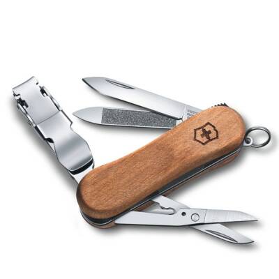 Victorinox 0.6461.63 NailClip Wood 580 Tırnak Makaslı Çakı