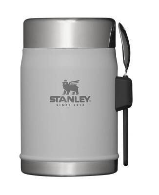 Stanley Klasik Paslanmaz Çelik Koyu Beyaz Yemek Termosu Kaşıklı 0.40 LT