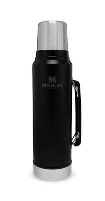 Stanley Klasik Vakumlu Paslanmaz Siyah Çelik Termos 1 Litre