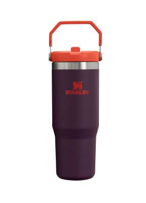 Stanley The Iceflow Flip Straw Pipetli Termos Bardak 0,89L Mor/Turuncu