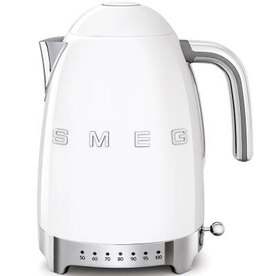 Smeg KLF04WHEU Retro Beyaz Isı Ayarlı 2400 Watt 1.7 Litre Çelik Kettle