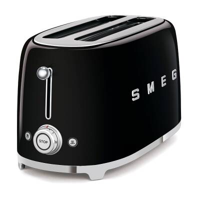 Smeg TSF02BLEU Retro Siyah 2x4 Slot Ekmek Kızartma Makinesi