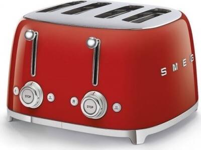 Smeg TSF03RDEU Rero Kırmızı 4x4 Slot Ekmek Kızartma Makinesi