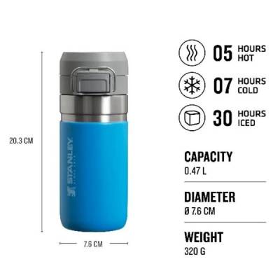 Stanley The Quick Flip Mavi Paslanmaz Çelik Termos 0.47 LT