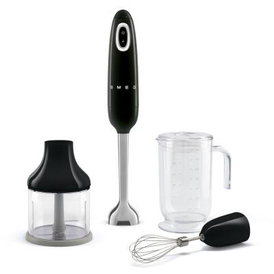 Smeg 50's Style Retro HBF03BLEU Siyah El Blender Seti