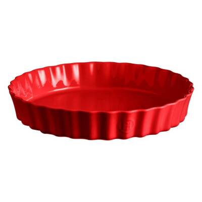 Emile Henry 346032 Yuvarlak 32 cm Kırmızı Tart ve Börek Fırın Kabı
