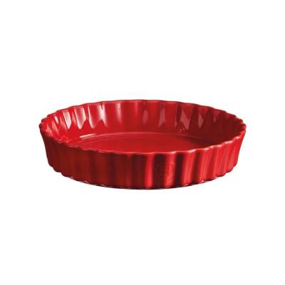 Emile Henry 346028 Yuvarlak 28 cm Kırmızı Tart ve Börek Fırın Kabı