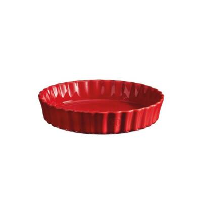 Emile Henry 346024 Yuvarlak 24 cm Kırmızı Tart ve Börek Fırın Kabı