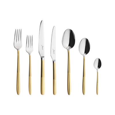 Jumbo 9401 Altın 12 Kişilik 84 Parça Gold Çatal Kaşık Bıçak Seti