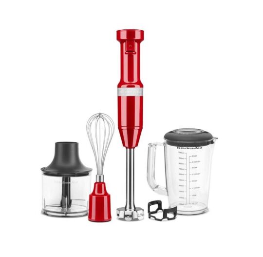 KitchenAid 5KHBV83EER 180 Watt Aksesuarlı Kırmızı El Blenderı