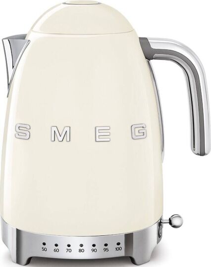 Smeg KLF04CREU Retro Krem Isı Ayarlı 2400 Watt 1.7 Litre Çelik Kettle