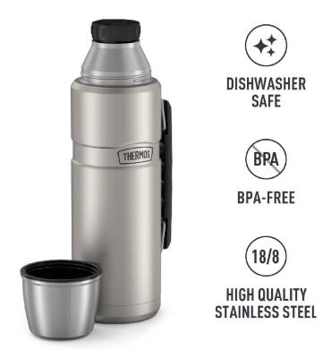 Sk2010 Stainless King Large Matte Stainless Steel 1,2 Litre Termos