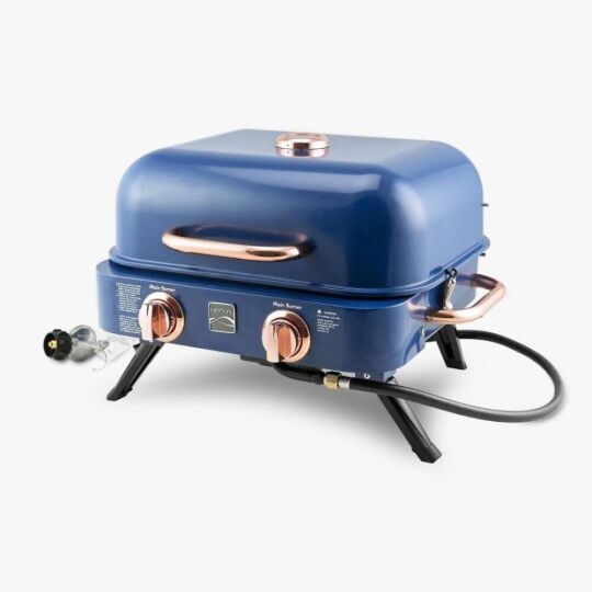 Kenmore KT-R40003-NC Gazlı 2 Ocaklı Masa Üstü Barbekü – Mavi