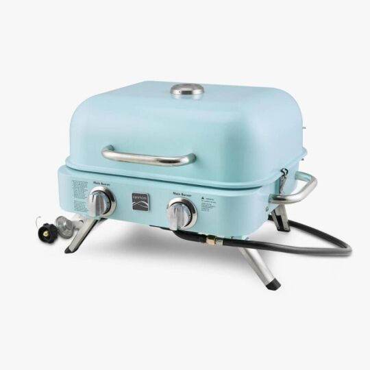 Kenmore KT-R40003-TQ Gazlı 2 Ocaklı Masa Üstü Barbekü – Turkuaz