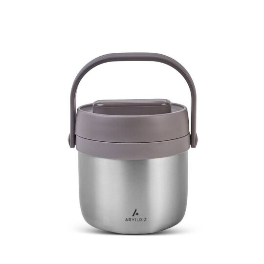 Aryıldız AR262283 Bento Lunch Box Yemek Termosu Yuvarlak Steel 1400 Ml