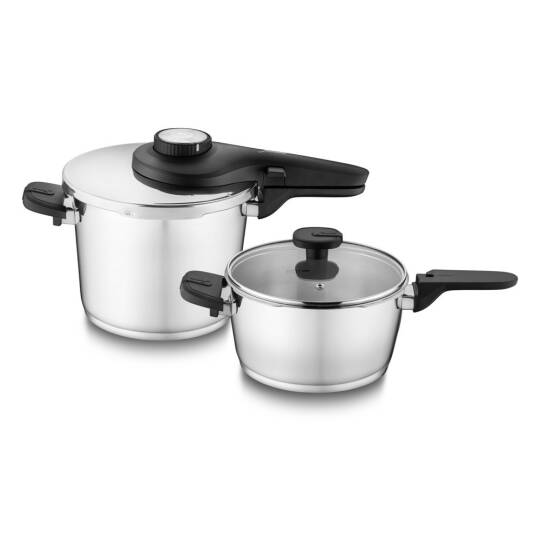 Jumbo 1000245471001 Prime Master 4 + 6L Çelik 2 Parça Düdüklü Tencere Seti