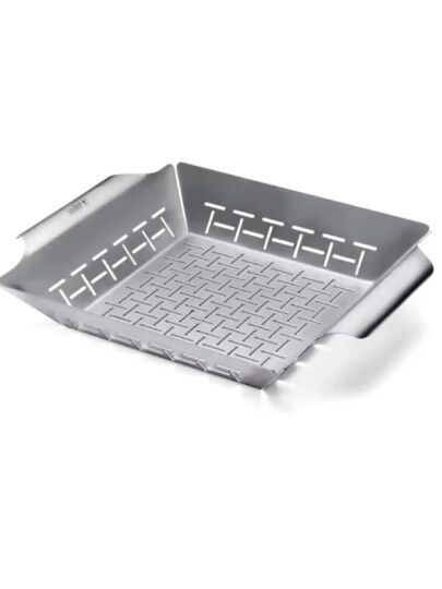 Weber Deluxe Grilling Basket 6434 – Sebze & Küçük Parça Izgara Sepeti Paslanmaz Çelik Tel